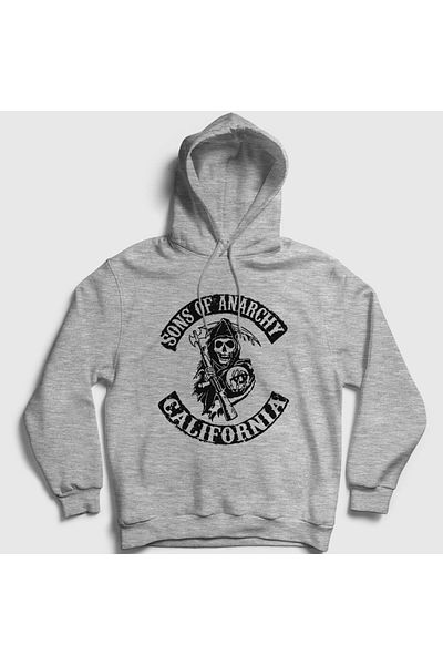 Presmono Φούτερ με κουκούλα Unisex Grey California Sons Of Anarchy - 214412 ττ