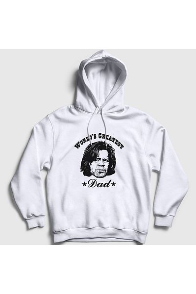 Presmono Unisex Λευκό - Φούτερ με κουκούλα Greatest Dad Shameless 209830 ττ