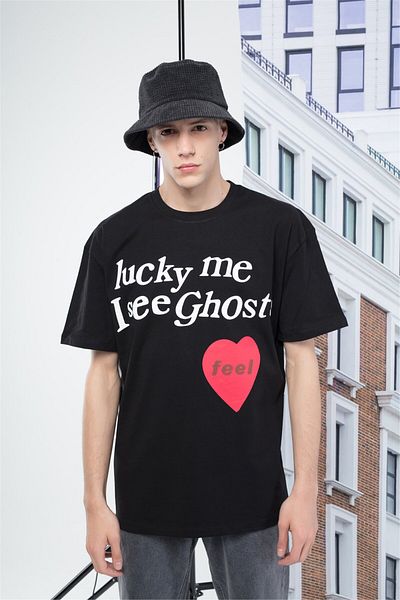 Trendiz Μαύρο ανδρικό μπλουζάκι Luckyme