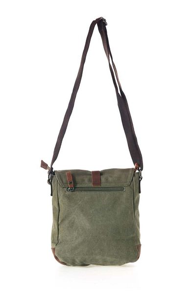 ÇÇS Τσάντα ώμου Canvas Messenger Strap - Πράσινη