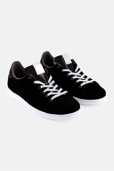 Victoria Women Suede Lace Up Tennis Shoes, Black