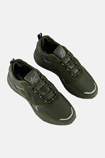 hummel Men Marathona Reach Lx Tonal Lace Up Running Shoes, Olive