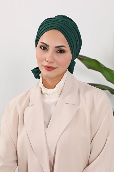 Aisha's Design Pileli Aerobin Bone,B-86A,Koyu Yeşil