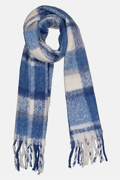 VINTAGE HAVANA Women Striped Scarves 208 L X 48 H Cm, Blue