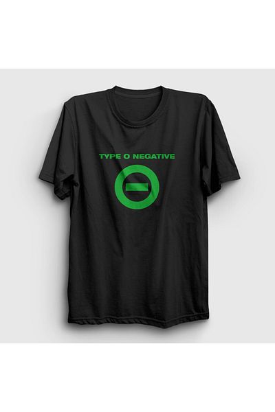 Presmono Τύπος λογότυπου O Unisex Μαύρο αρνητικό T-Shirt - 436502 ττ
