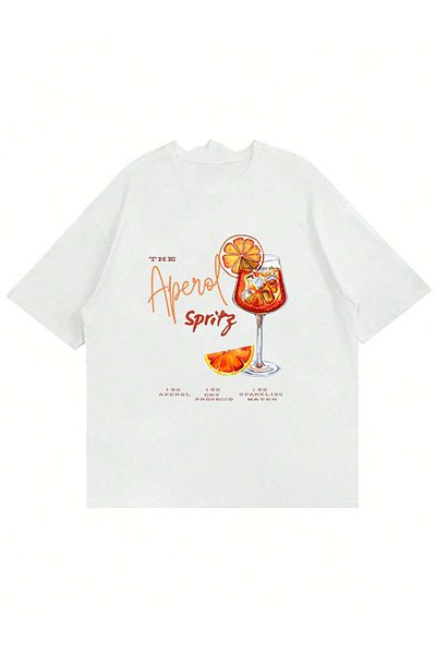 Mad&Calf Μπλουζάκι Unisex Aperol Spritz με στάμπα με λαιμόκοψη