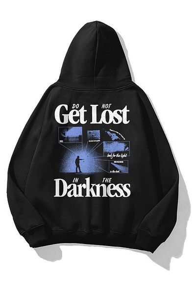 Trendiz Черен унисекс суичър Get Lost