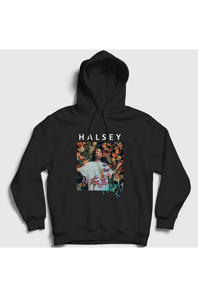 Presmono Унисекс суитшърт с качулка Halsey Love And Power, черен, 461170tt