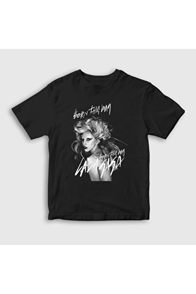 Presmono Lady Gaga Born This Way Unisex Kids T-shirt - Crna 474042tt