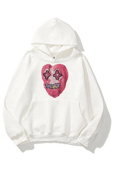 Trendiz Λευκό φούτερ Unisex Heart Hoodie