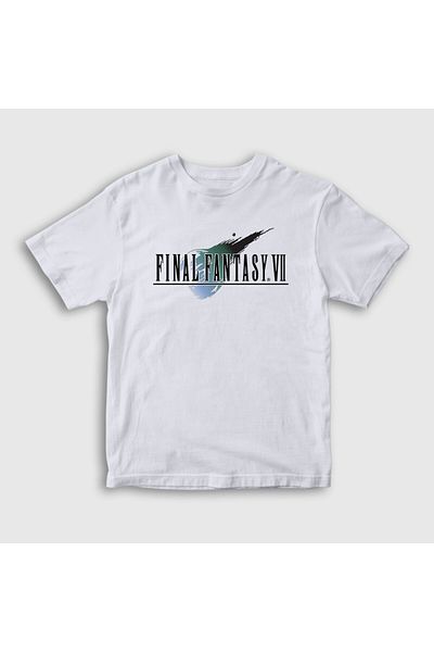 Presmono Παιδικό μπλουζάκι Unisex Final Fantasy VII - Λευκό, λογότυπο, 436089 ττ