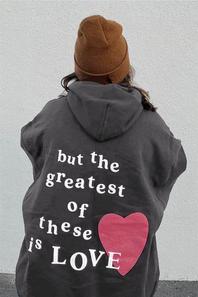 Trendiz Unisex Hope Love Smoked φούτερ Hoodie