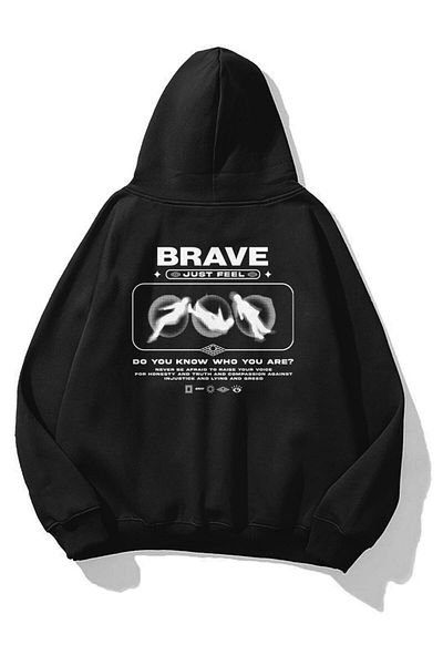 Trendiz Μαύρο Unisex Brave φούτερ
