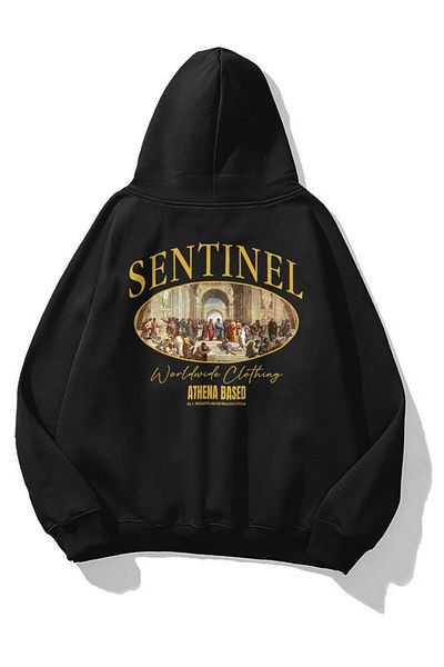 Trendiz Унисекс черен суичър Sentinel