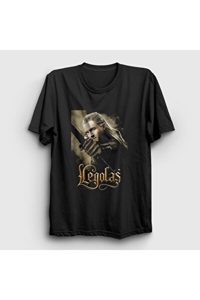Presmono Unisex Siyah Legolas Yüzüklerin Efendisi The Lord Of The Rings T-Shirt 433563tt