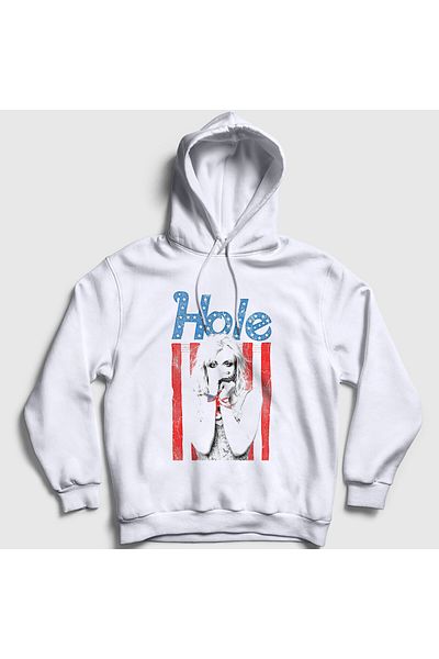 Presmono Φούτερ Courtney Love Unisex με λευκή κουκούλα - Hole Music 475510 ττ