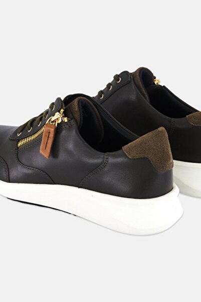 CLARKS Women Standard Un Rio Zip Lace Up Casual Shoes, Dark Olive