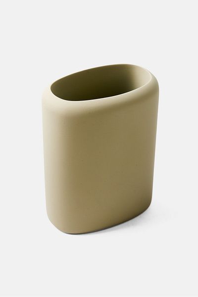 Muy Mucho Solid Toothbrush Cup 10,8 H x 8 L x 5,2 W cm, Olive