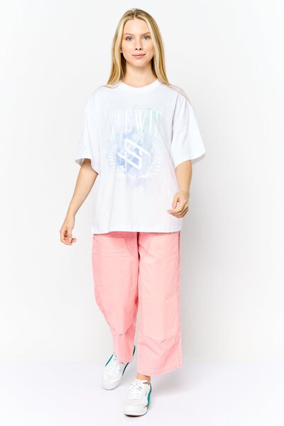 Puma Women Sportswear Fit Short Sleeve Outdoor T Shirts, White Combo