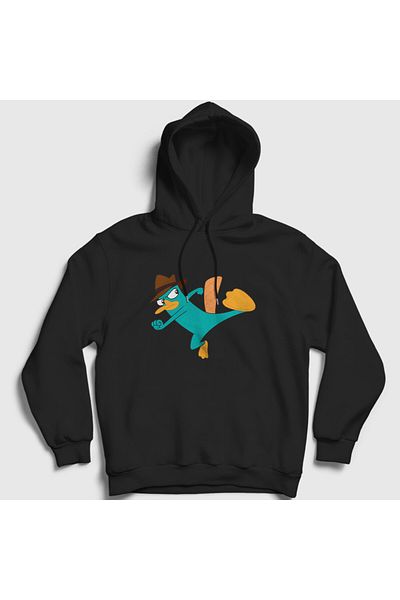 Presmono Φούτερ με μαύρη κουκούλα Platypus Perry Unisex 440340 ττ