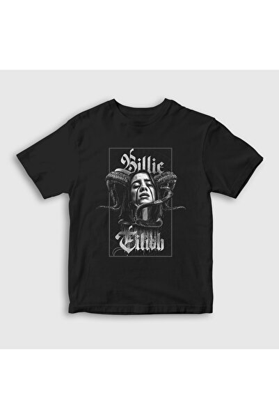 Presmono Unisex dečije crne ovčije rogove Billie Eilish T-shirt 449808tt