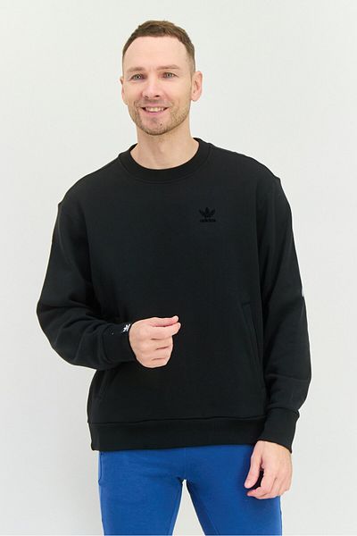 adidas Men Sportswear Fit Long Sleeve Outdoor Sweatshirt, Black