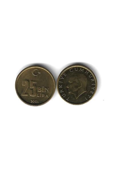 EMİR COLLECTION 2001 Yılı Pirinç Tedavül 25 Bin Lira Çil
