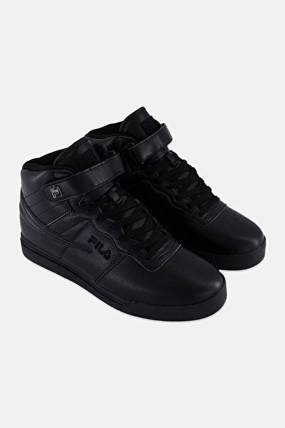 Fila حذاء جري Vulc 13 Distress High Cut Lace Up للرجال، أسود