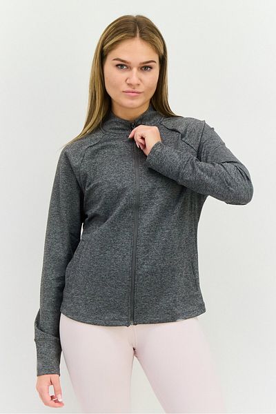 Hype Women Heather Jacket Shirt, Grey