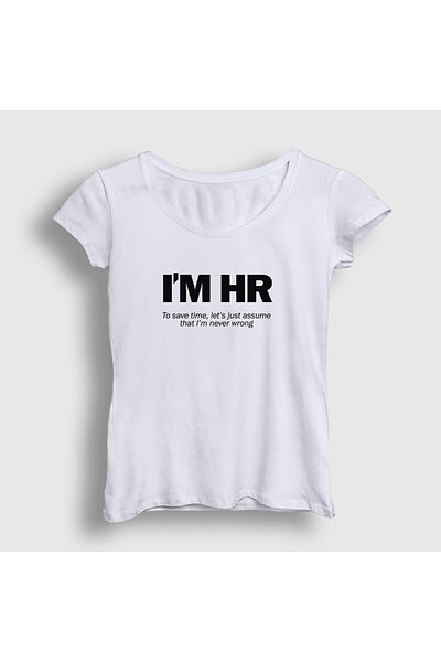 Presmono Tricou alb I'm HR' I'm Never Wrong pentru femei - 465251 tt