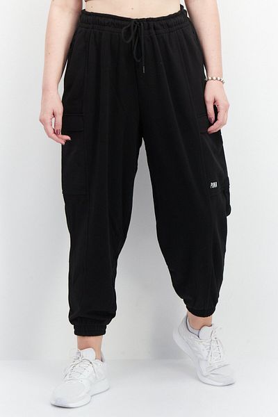 Puma Women Relaxed Fit Training Cargo Sweatpants, Black
