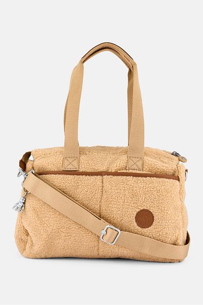 Kipling Women Brand Logo Cross Body Bag 29 H x 39 L x 12 W cm, Beige