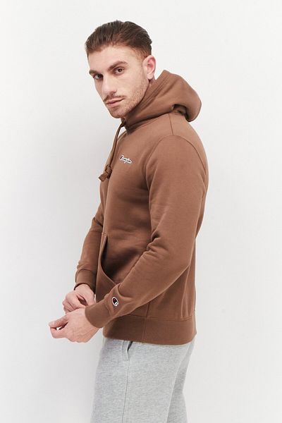 Champion Men Sportswear Fit Embroidered Logo Outdoor Hoodie, Brown