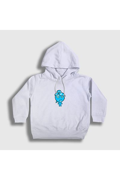Presmono Λευκό Unisex Παιδικό Φούτερ - Fire and Water Play, Watergirl Lover, Hooded 457668 ττ