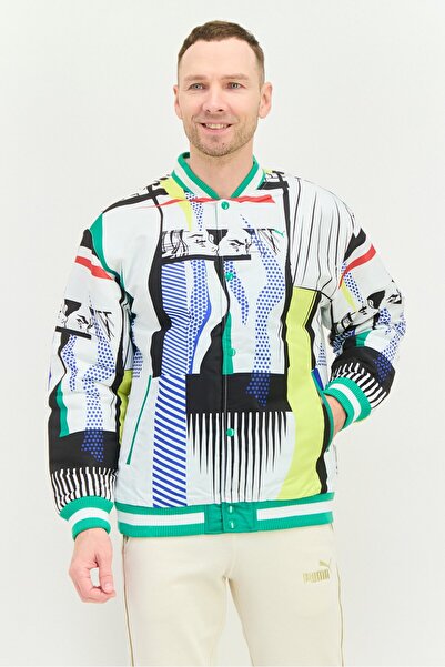 Puma x BMW Motorsport جاكيت بومبر رجالي رياضي بأكمام طويلة مناسب للأنشطة الخا...