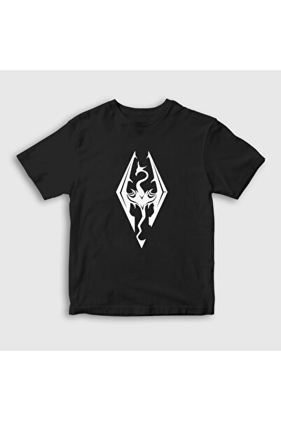 Presmono Unisex dečja T-shirt - igra Skyrim The Elder Scrolls V, crna, 432618tt