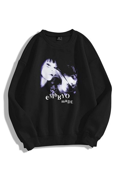 Trendiz Φούτερ Unisex Embryo By Crew Neck Hoodie Black