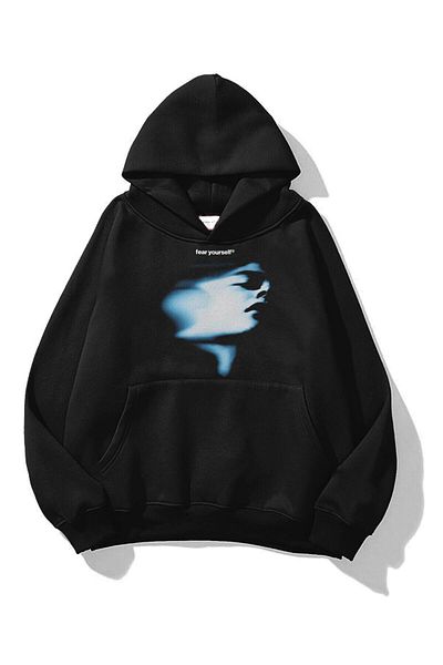 Trendiz Unisex Φούτερ Fear Yourself Hoodie Black