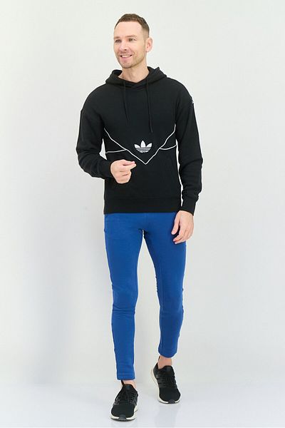adidas Men Sportswear Fit Long Sleeves Outdoor Hooded Sweatshirt, Black