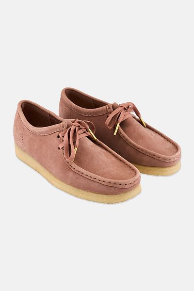 CLARKS Women Standard Wallabee Slip On Casual Shoes, Blush Pink