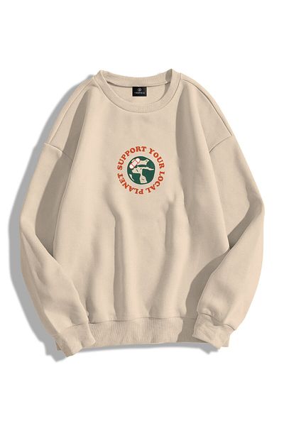Trendiz Φούτερ με κουκούλα Unisex Planète Support Crew Neck