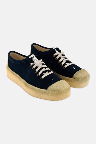 CLARKS Women Standard Fit Tor Hoop Lace Up Casual Shoes, Navy
