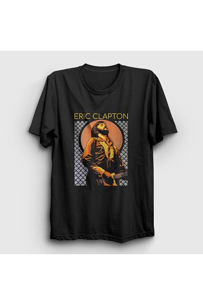 Presmono Μαύρο μπλουζάκι Unisex κιθαρίστας Eric Clapton - Σχέδιο αφίσας 477448 ττ