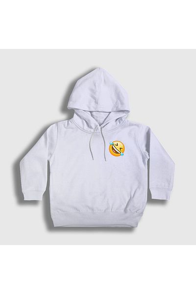 Presmono Hanorac alb cu glugă Emoji - Copii unisex, Smiley Age Coming 435268 tt