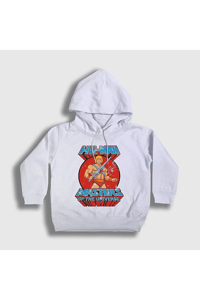 Presmono Hanorac cu glugă pentru copii unisex alb Masters Of The Universe He Man - 432197 tt