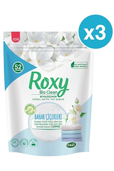 Dalan Roxy Doğal Matik Toz Sabun Bahar Çiçekleri 3 x 1600 G