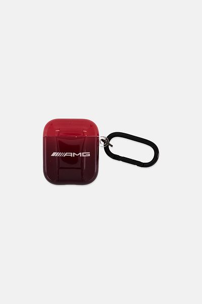 AMG Brand Logo Daisy Airpods Protective Hard Case Cover, Red