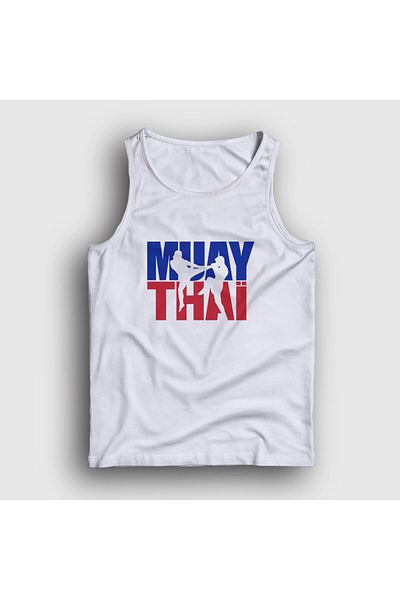 Presmono Λευκό Unisex Muay Thai Mma Ufc Singlet - 454878 ττ