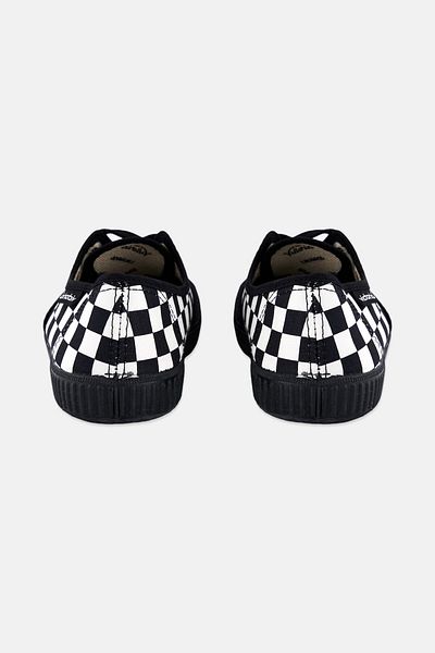 Victoria Women Lace Up Checkerboard Casual Shoes, Multicolor