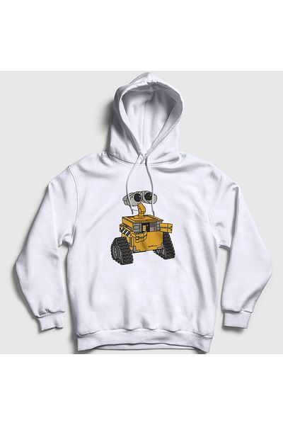 Presmono Λευκό φούτερ Unisex με κουκούλα - Wall E Eve 427323 ττ